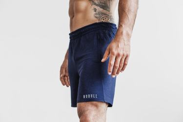 Nobull Lightweight Knit 7" Men's Shorts Navy | Australia (VN3946)